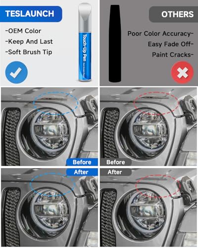 Touch Up Paint Compatible with Jeep Exact Match Touch Up Paint Car Scratch Repair (Bright Silver Metallic(PS2/WS2) Compatible with Cherokee/Commander/Compass/Grand-Cherokee/Liberty/Patriot) - color: Bright Silver Metallic(PS2/WS2) Compatible with Cherokee