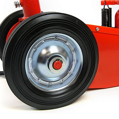 XtremepowerUS Heavy Duty 22 Ton Floor Jack Hydraulic Air Axle Bottle Jack Service w/Extension Saddle Set Wheels - size: 22 Tons