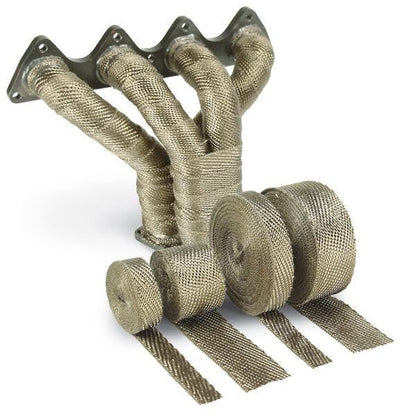 Design Engineering Titanium Exhaust Wrap 2" x 15' | Lava Rock Technology - color: Titanium, size: 2" x 15'