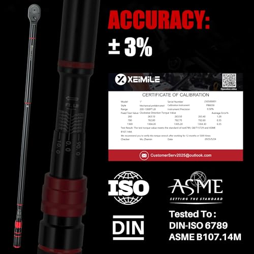 1 Inch Drive Click Torque Wrench-200-1300 Ft-Lb for Truck, Tractor - style: 1"DR. 200~1300 FT-LB