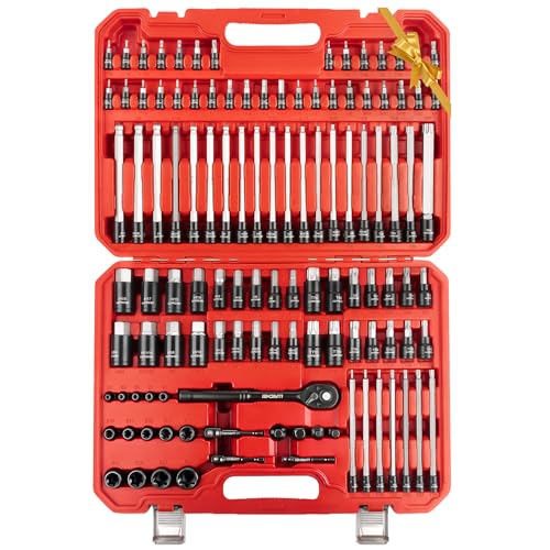 LLNDEI 115Pc Torx & Allen Bit Socket Set 1/4 3/8 1/2" Drive - size: 115 pcs