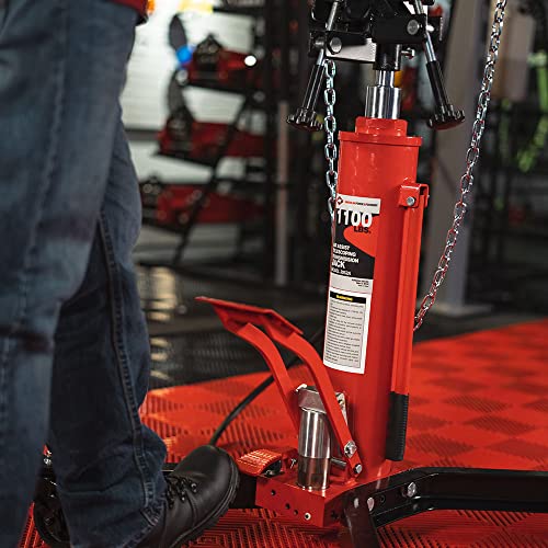 AFF Telescoping Transmission Jack - Truck Transmission Floor Jack with Universal Head and Wide Base (Multiple Weight Capacities) - size: 1,100 lbs Capacity, style: Air Assist