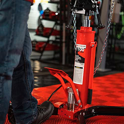 AFF Telescoping Transmission Jack - Truck Transmission Floor Jack with Universal Head and Wide Base (Multiple Weight Capacities) - size: 1,100 lbs Capacity, style: Air Assist