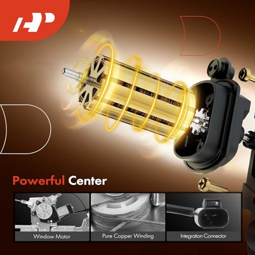 A-Premium Rear Driver Side Power Window Regulator with Motor (2-Pin) - style: Rear Driver (LH)