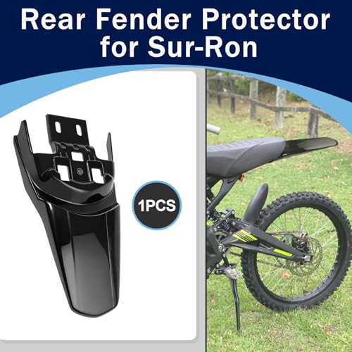 Rear Fender for Surron Light Bee X/S and Segway X160/X260, Back Fender for E-Dirt Bike - Plastic - style: Black