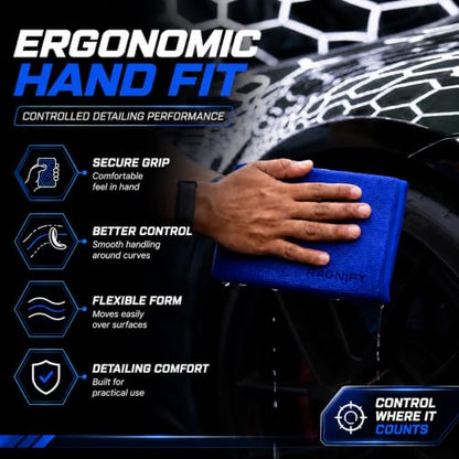 Ragnify- 2 Clay Mitt with Detailing Spray 16oz, Quick Waterless Detailer for Shine, Car Wax for Clay Bar, Gloss & Depth to Paint, Quick Pro Detailer Kit (2 X16 Oz Spray Bottles, 2 Mitts & Towel) - color: Blue Mesh Clay Mitt