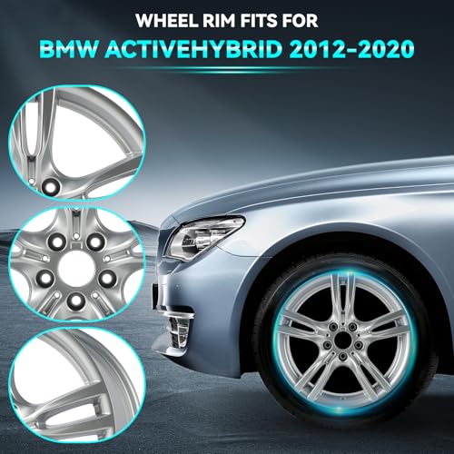 New Single 18 Inch 18x8.5 Inch Premium Aluminum Alloy Rear Wheel Rim Fits for BMW 3 & 4 Series Activehybrid 2012 2013 2014 2015 2016 2017 2018 2019 2020, 36117845881 Direct Fit OE Replacement
