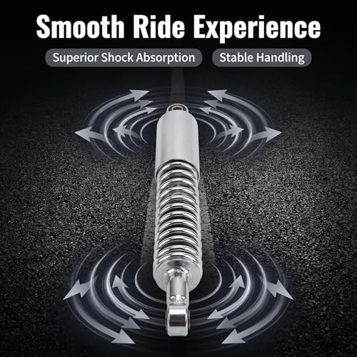 330mm Eye to Eye Silver Motorcycle Shock Absorbers, Heavy Duty Rear Suspension for Pit Dirt Bikes Go Karts Mini Bikes,1 Pair Set