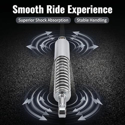 330mm Eye to Eye Silver Motorcycle Shock Absorbers, Heavy Duty Rear Suspension for Pit Dirt Bikes Go Karts Mini Bikes,1 Pair Set