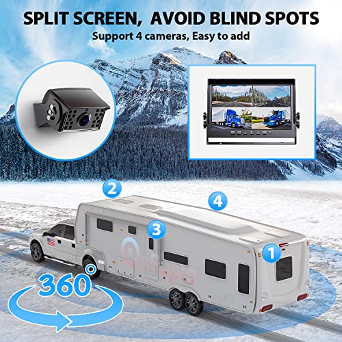 eRapta HD 1080p Backup Camera System Kit,10-inch Reversing Monitor - color: Glossy Black