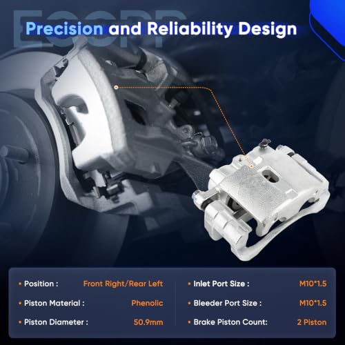 ECCPP 18-B4728 Front Right/Rear Left Disc Brake Caliper Assembly W/Bracket - size: Front Right/Rear Left[18-B4728]