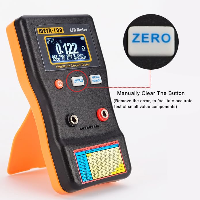 Signstek MESR-100 V2 ESR Meter, Capacitor Tester/Low Ohm Meter 0.01R-100R