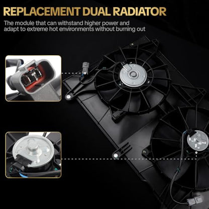 620-225 AC Condenser Cooling Radiator Fan Assembly Fits for 2003 2004 2005 2006 2007 Accord L4 2.4L Gas 620225 630840 - size: Accord L4 2.4L Gas 2003-2007
