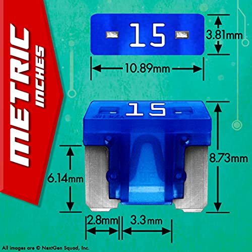 12 AWG Low Profile Mini ATT 20 Piece Automotive Car Fuse Assortment and Holders Set (2 Add-a-Circuit Tap Adapters, 18 LP-Mini Blade Fuses + Fuse Puller) 2A 3A 5A 7.5A 10A 15A 20A 25A 30A