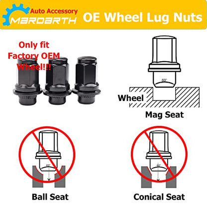 24PCS 12x1.5mm 1.85 Inch Length 13/16 Hex OEM Factory Mag Lug Nut Black - color: Black, size: M12x1.5