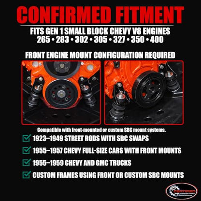 Ceramic Coated Block Hugger Headers for Small Block Chevy SBC 265 283 302 305 327 350 400 Gen 1 V8 Fits 1923–1959 Street Rods Tri-Five Chevys Early Trucks by Certified Automotive Experts - style: Ceramic Coated Block Hugger Headers