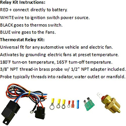 ALLOYWORKS 4 Row All Aluminum Radiator Shroud Fan Thermostat Kit for Chevy C/K/R/S/V/T Series Pickup Trucks Blazer Suburban Jimmy 1973-1991 Radiators, V8 Engine(19" Core, AT/MT, 2 X 12" Fan)