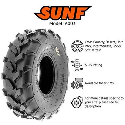 SunF 19x7-8 Tubeless 6 Ply - A003 [Set of 2] - size: 19x7-8