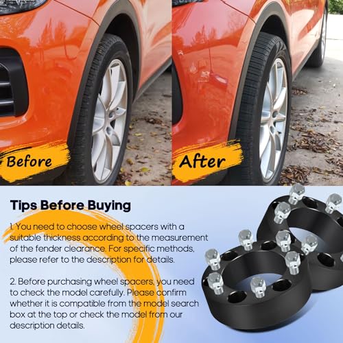 OCPTY 6x5.5 Wheel Spacers 2" for Chevrolet Silverado 1500 Bore 108mm - size: 2 inch