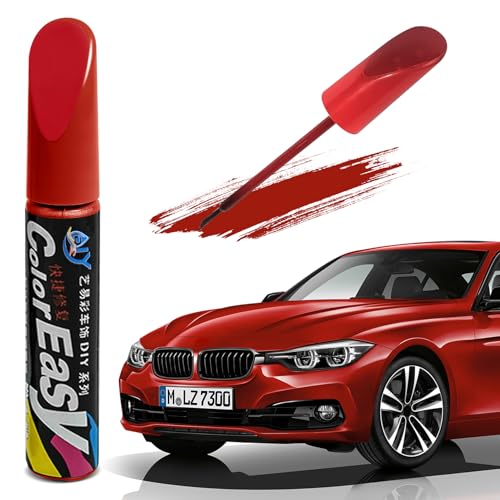 Touch Up Paint for Cars, Car Scratch Repair, Professional Automotive Paint Scratch Repair, Universal Car Accessories Lasting Auto Scratch Remover Quick Drying, Easy to Use (Red) - color: Red