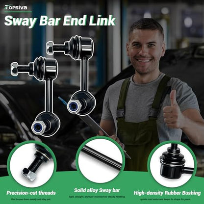 2PCS Rear Stabilizer Sway Bar End Links Compatible With Fit for Honda 2002 2003 2004 2005 2006 CR-V All Model ‎‎K80369 K80370 - size: K80369 K80370