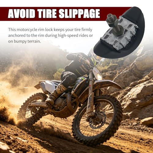 1.6" Motorcycle Rim Lock,Molded Rubber Motorcycle Wheel Lock for Rim Heavy Duty Avoids Inner Tube Damage,Professional Anti-Wear Rims Dirt Bike Locks Motorcycles Accessories