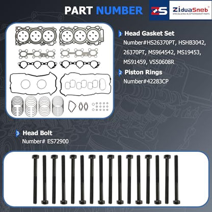 VQ40DE Head Gasket Set Timing Chain Kit Oil Pump Fit For Nissan 4.0L 05-15