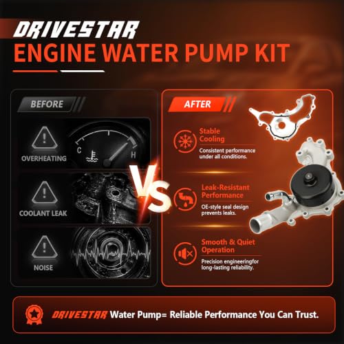 AW6169 Engine Water Pump Kit for Dodge Charger Challenger - size: AW6169