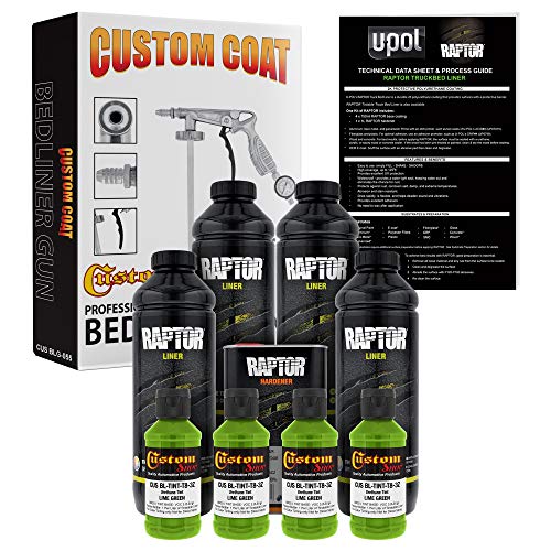 Custom Shop Lime Green Urethane Spray-On Truck Bed Liner Kit, 4 Quarts