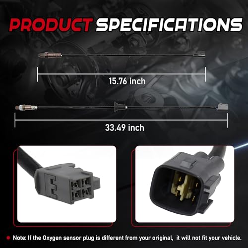 2Pcs Oxygen Sensors Upstream 234-9112 & Downstream 234-4305 Compatible for 2011-2013 Toyota Corolla Matrix [1.8L L4] Only - size: 234-9112 # 234-4305