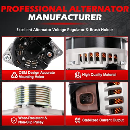 Alternator 11390N New 130A 12V for Honda Accord 2008-2012 2.4L L4 - size: 11390