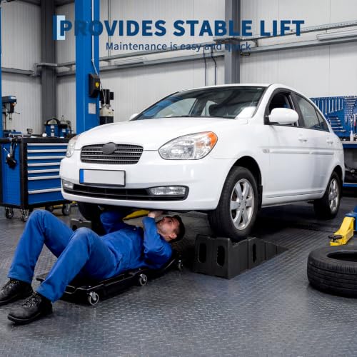 Garvee 2 Pack Low Profile Car Service Ramps, 6 t Heavy Vehicle Lift Ramps - color: Black, size: 6T
