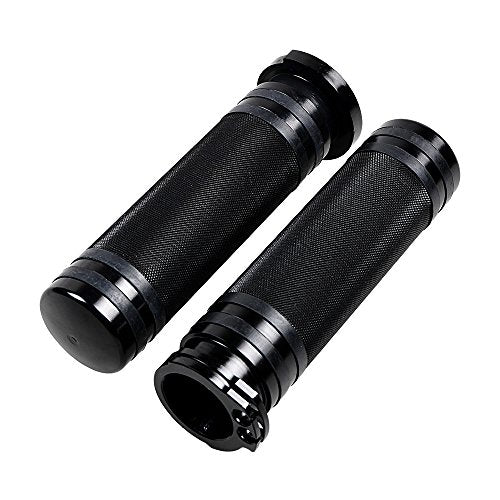 Handlebar Switch Controls & Grips for Harley 1996-2012 - color: Black and Black Custom, size: Switches + Handgrips