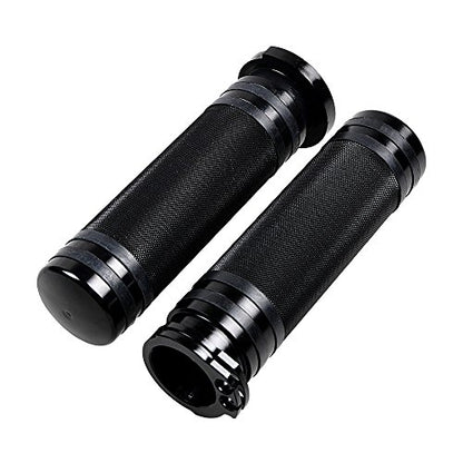 Handlebar Switch Controls & Grips for Harley 1996-2012 - color: Black and Black Custom, size: Switches + Handgrips