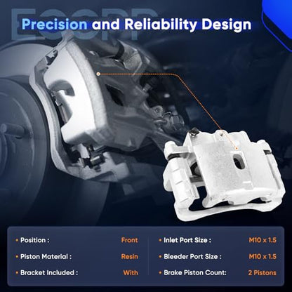 ECCPP 18-B4729 18-B4728 Front Left & Right Disc Brake Caliper Assembly - size: Front[18-B4729 18-B4728]