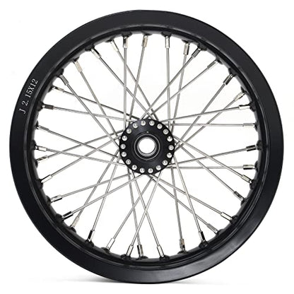 TOFR 12"x2.15" CNC Front Wheel Rim Set for Sur-Ron Surron Light Bee X LBX - color: Black, size: 12" Front