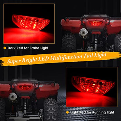 ATV Motorcycle LED Brake Tail Light for Honda TRX 250 300 400EX Rancher 420 - color: Red Lens