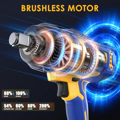 ACROPOW Cordless Impact Wrench 3/4" for DEWALT 20V Battery - size: 1850 FT-LBS