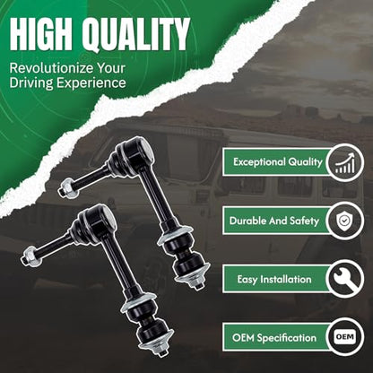 2PCS Front Stabilizer Sway Bar End Links Fit for Dodge 2004-2005 Ram 3500 4WD, 2003 2004 2005 Ram 2500 4WD ‎‎K80885 - size: K80885 X2