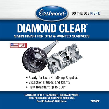 Eastwood Diamond Clear Satin DTM Direct to Metal and Painted Surfaces Paint Gallon - style: Satin Clear Gallon