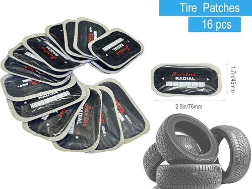 Radial Repair Patch, 3" x 1 3/4" 1 ply 16 pcs Heavy Duty Tire Patches, Tire Puncture Repair Patch for Car Truck Bus Tractor Agricultural Vehicles (TP-R01) - size: 1.7" x 2.9" 16 pcs