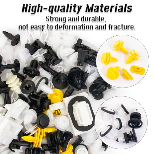 110 Pcs Tesla Clips Tesla Push Retainer Clips Tesla Model 3 Y X S Bumper & Fender Rivets for Tesla Body Interior and Exterior Retainer Fastener Clip - size: 110 Pcs For Tesla