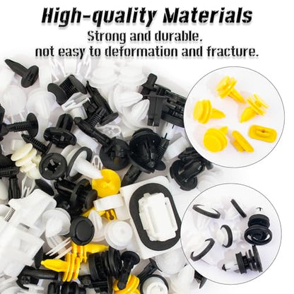 110 Pcs Tesla Clips Tesla Push Retainer Clips Tesla Model 3 Y X S Bumper & Fender Rivets for Tesla Body Interior and Exterior Retainer Fastener Clip - size: 110 Pcs For Tesla