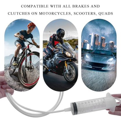 povtii Hydraulic Disc Brake Bleeding Tool, 100ML Syringe Hydraulic Disc Clutch Bleeding Kit Repair Tools, Universal Motorcycle Scooter Oil Fluid Extractor, Motorcycle Accessories