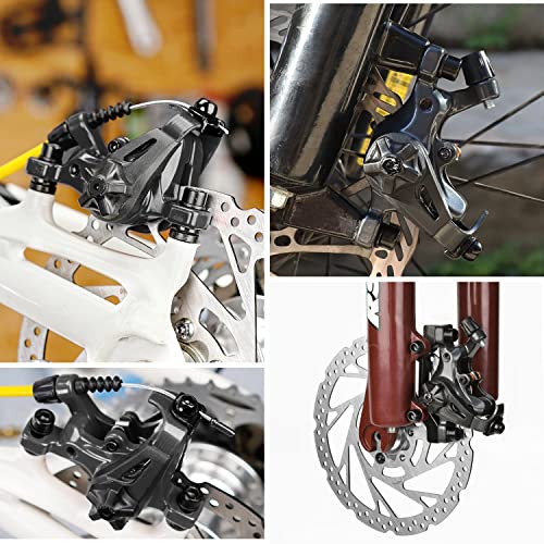 TOBWOLF Mechanical Disc Brake Set, Dual Piston Calipers with 160mm Rotors - color: Mechanical Disc Brake Set - Dual Piston （Black）