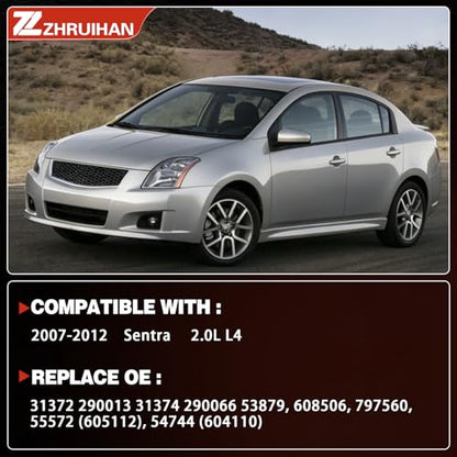 409 Stainless Steel Exhaust Resonator & Muffler Pipe - size: 2007-2012 Sentra 2.0L
