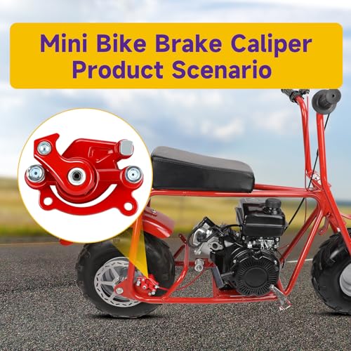 HIAORS Mini Bike Rear Brake Caliper for Coleman CT100U CC100X B100 RB100 Baja DB30 Dirt Bug Motovox MBX10 MBX11 79cc 97cc 99cc 105cc 2.5hp 2.8hp Mega Moto MM-B80 MM-B105 GMB100 Parts Brake Pads Red - color: Red