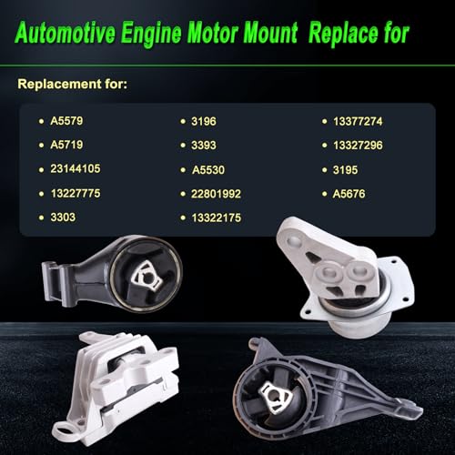 Engine Motor Mount fit Buick Regal 14-17 2.0L Turbo Auto Trans. FWD - size: 2014-2017 2.0L L4 Turbo Auto