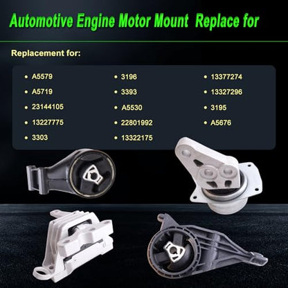Engine Motor Mount fit Buick Regal 14-17 2.0L Turbo Auto Trans. FWD - size: 2014-2017 2.0L L4 Turbo Auto