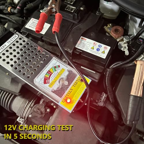 Car Battery Tester - 12V 100A / 6V 50A Load Tester for Detecting Battery Health & Capacity, with Voltmeter & Alligator Clips for Cars, RVs, Motorcycles, ATVs & Boats